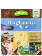 Bergbauern Käse leicht in Scheiben