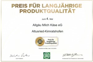 Preis für langjährige Produktqualität